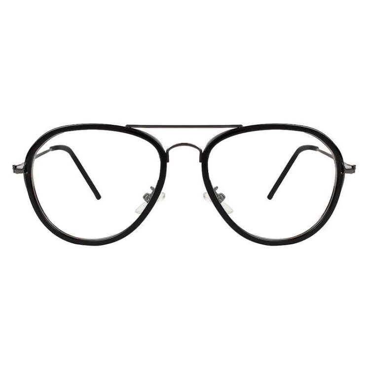 Aviator frame metal eye glasses 001