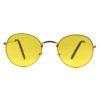 Ocnik Golden yellow round metal sunglass 001