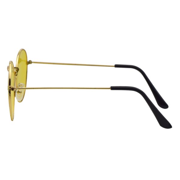 Ocnik Golden yellow round metal sunglass 3