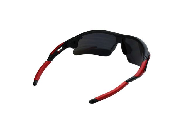 Ocnik Wrap Around red black mirrored cricket Sunglass for unisex 5