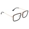 rectangle frame golden eyeglass 002