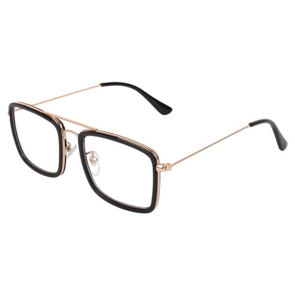 rectangle frame golden eyeglass 004